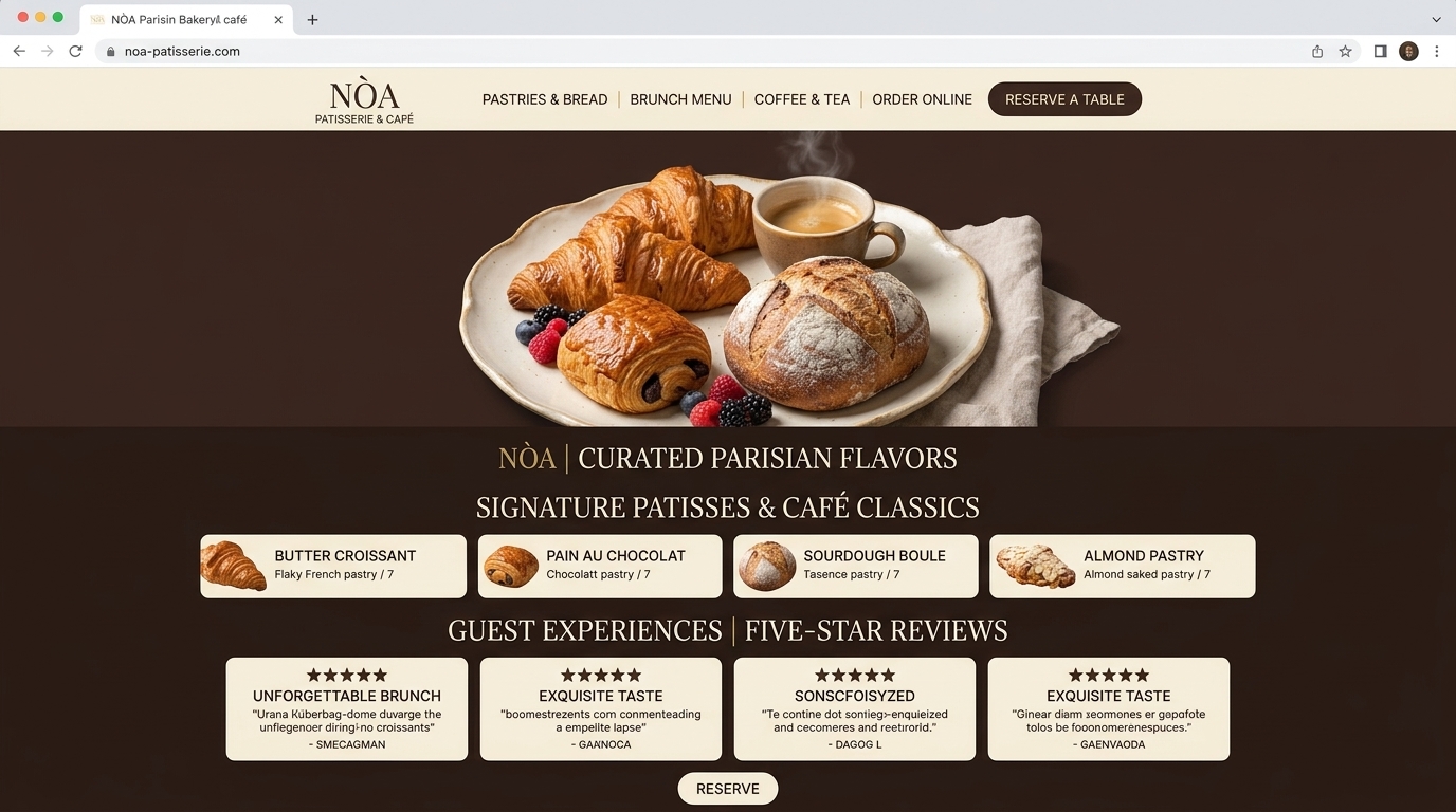 Parisian Patisserie and Cafe Concept