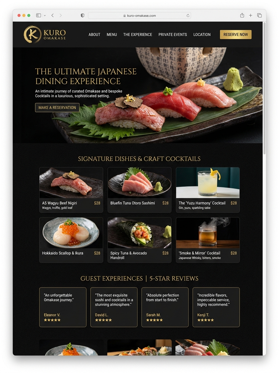 Japanese Omakase Lounge Concept
