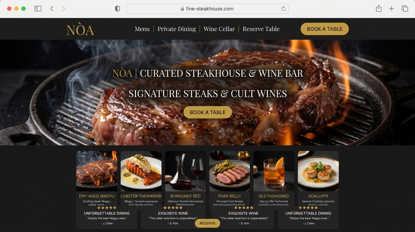 Curated Steakhouse and Wine Bar Concept